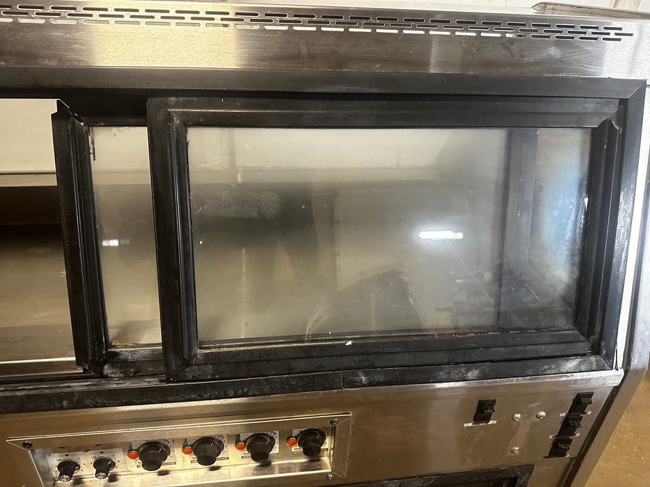 "HUSSMANN R3H-HF-8" H.D COMM DUAL SERVICE HOT FOOD DISPLAY CASE 98"W, 3PH