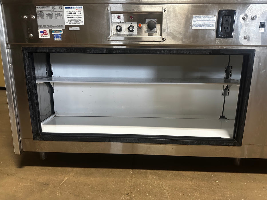 "HUSSMANN R3H-HF-8" H.D COMM DUAL SERVICE HOT FOOD DISPLAY CASE 98"W, 3PH