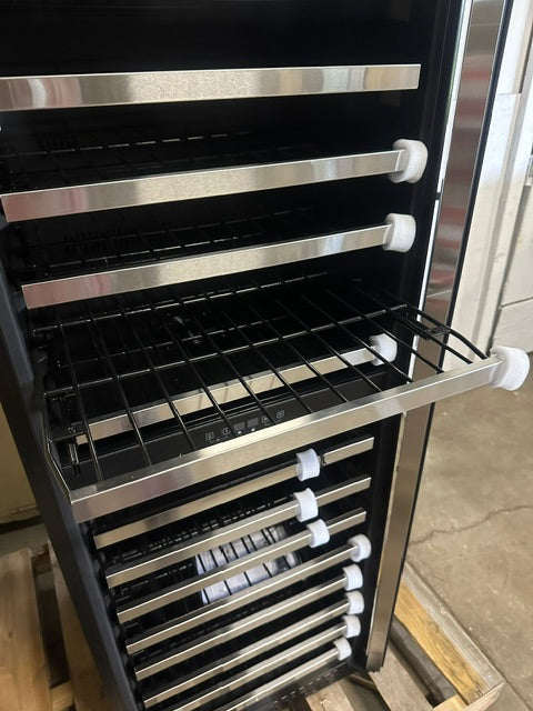 "VINOTEMP EL-142SDST" COMMERCIAL 155- BOTTLE DUAL ZONE LIGHTED WINE COOLER ,1PH