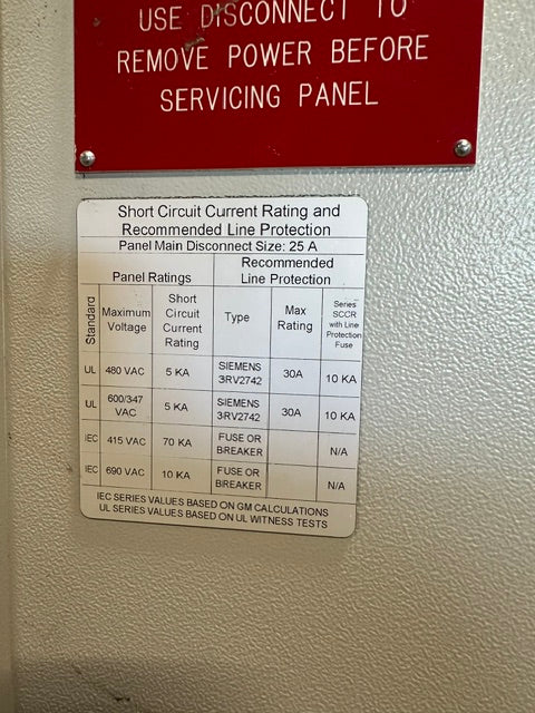 X-bar Automation electrical control drive servo panel with a E308M heat exchange