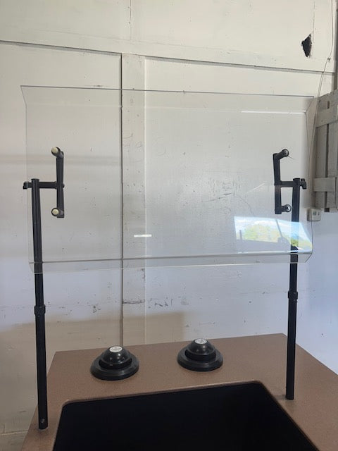 H.D COMMERCIAL BEVERAGE / SOUP STATION W/ SPRING LOADED CUP HOLER ON CASTER, ADJUSTABLE SNEEZE GUARD ,NSF