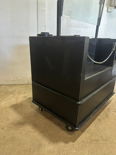 H.D COMMERCIAL BEVERAGE / SOUP STATION W/POWER OUTLET  SPRING LOADED CUP HOLER ADJUSTABLE SNEEZE GUARD