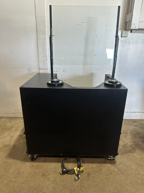 H.D COMMERCIAL BEVERAGE / SOUP STATION W/POWER OUTLET  SPRING LOADED CUP HOLER ADJUSTABLE SNEEZE GUARD