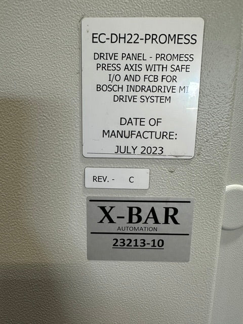 X-bar Automation electrical control drive servo panel with a E308M heat exchange