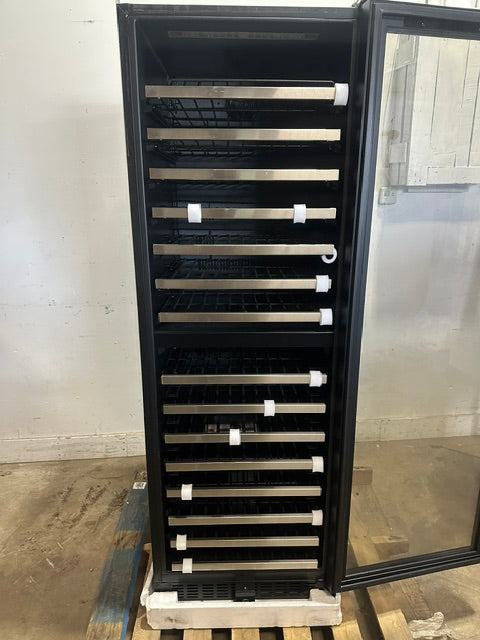 "VINOTEMP EL-142TSST" COMMERCIAL 155- BOTTLE DUAL ZONE LIGHTED WINE COOLER ,1PH