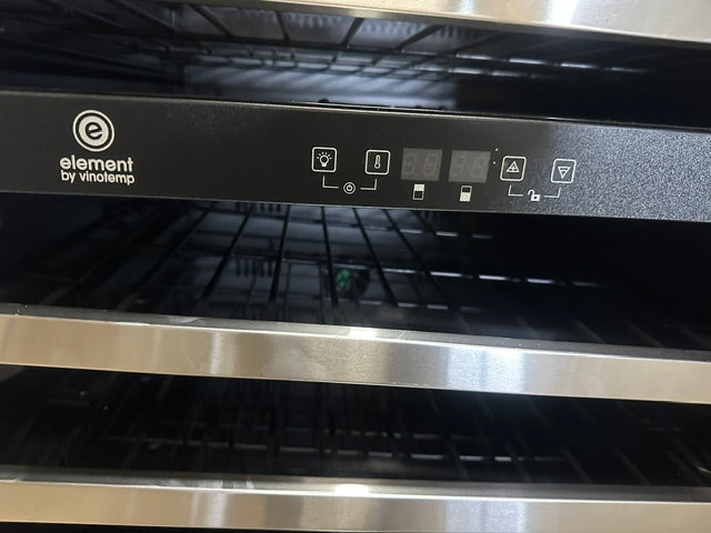 "VINOTEMP EL-142SDST" COMMERCIAL 155- BOTTLE DUAL ZONE LIGHTED WINE COOLER ,1PH