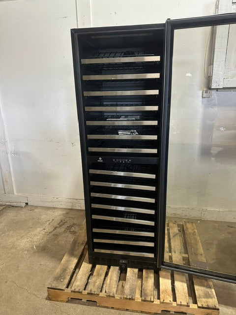 "VINOTEMP EL-142SDST" COMMERCIAL 155- BOTTLE DUAL ZONE LIGHTED WINE COOLER ,1PH