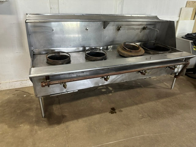 Commercial Stainless Steel Wok Range Multi Burner Gas Restaurant Cooking Stove