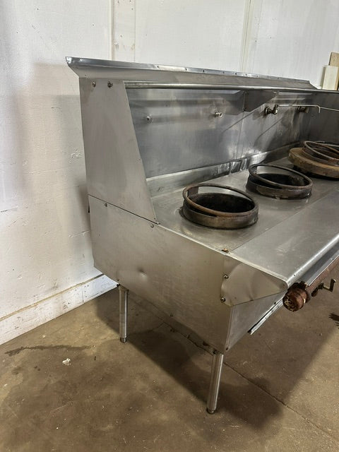 Commercial Stainless Steel Wok Range Multi Burner Gas Restaurant Cooking Stove