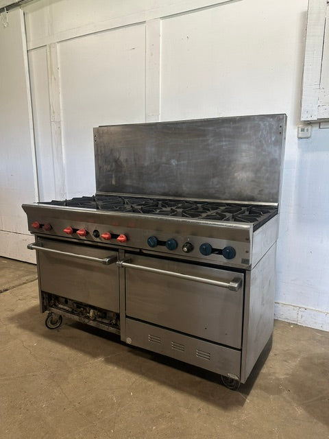 "GARLAND PX-10-2626"H.D COMMERCIAL N GAS 10 BURNER STOVE WITH STANDARD OVEN,NSF - Second Life-Equipment-#collection_name#