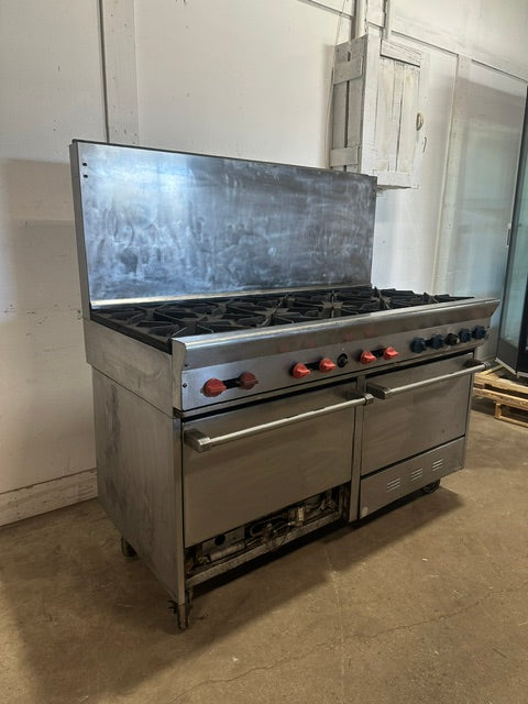 "GARLAND PX-10-2626"H.D COMMERCIAL N GAS 10 BURNER STOVE WITH STANDARD OVEN,NSF - Second Life-Equipment-#collection_name#