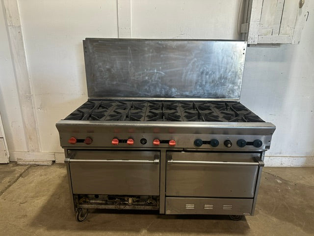 "GARLAND PX-10-2626"H.D COMMERCIAL N GAS 10 BURNER STOVE WITH STANDARD OVEN,NSF - Second Life-Equipment-#collection_name#