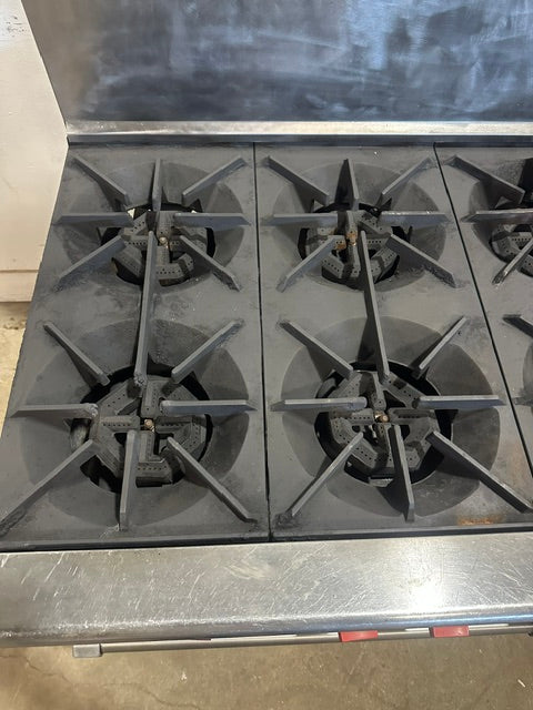 "GARLAND PX-10-2626"H.D COMMERCIAL N GAS 10 BURNER STOVE WITH STANDARD OVEN,NSF - Second Life-Equipment-#collection_name#
