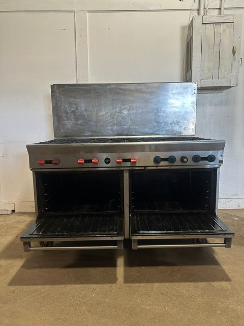 "GARLAND PX-10-2626"H.D COMMERCIAL N GAS 10 BURNER STOVE WITH STANDARD OVEN,NSF - Second Life-Equipment-#collection_name#