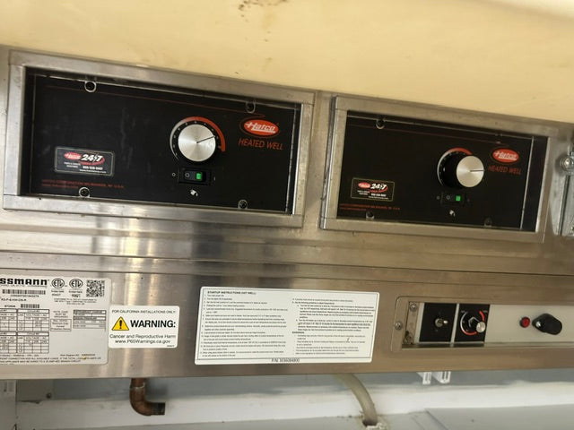 "HUSSMANN R3-P-6HW-DS-R" 74"W 4 HOT WELL BOTTOM REMOTE REFRIGERATED CASE 1PH - Second Life-Equipment-#collection_name#