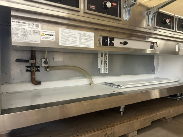 "HUSSMANN R3-P-6HW-DS-R" 74"W 4 HOT WELL BOTTOM REMOTE REFRIGERATED CASE 1PH - Second Life-Equipment-#collection_name#