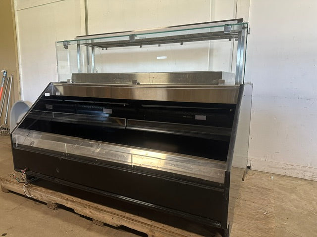 "HUSSMANN R3-P-6HW-DS-R" 74"W 4 HOT WELL BOTTOM REMOTE REFRIGERATED CASE 1PH - Second Life-Equipment-#collection_name#
