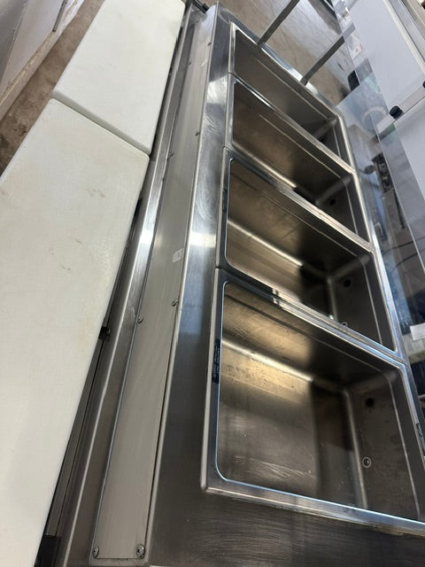 "HUSSMANN R3-P-6HW-DS-R" 74"W 4 HOT WELL BOTTOM REMOTE REFRIGERATED CASE 1PH - Second Life-Equipment-#collection_name#