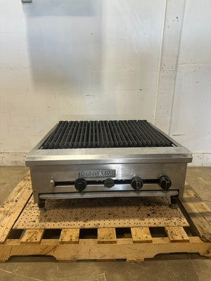 "AMERICAN RANGE GAS 5 BURNER commercial RADIANT CHARBROILER W/ GREASE PAN