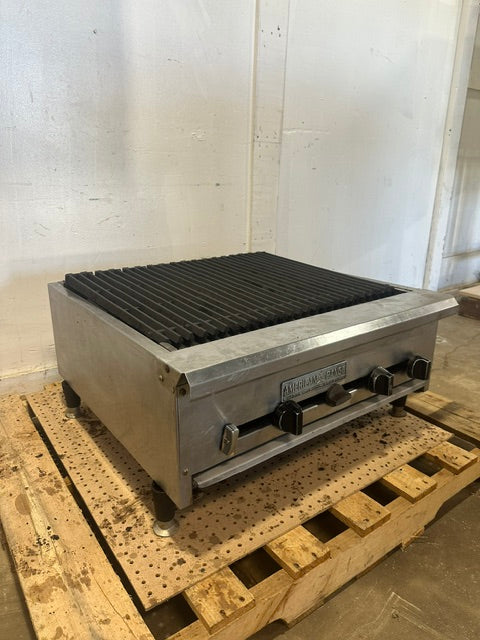 "AMERICAN RANGE GAS 5 BURNER commercial RADIANT CHARBROILER W/ GREASE PAN - Second Life-Equipment-#collection_name#