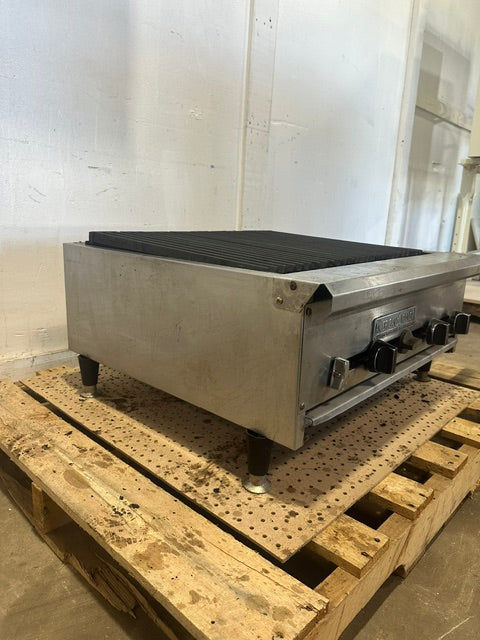 "AMERICAN RANGE GAS 5 BURNER commercial RADIANT CHARBROILER W/ GREASE PAN - Second Life-Equipment-#collection_name#