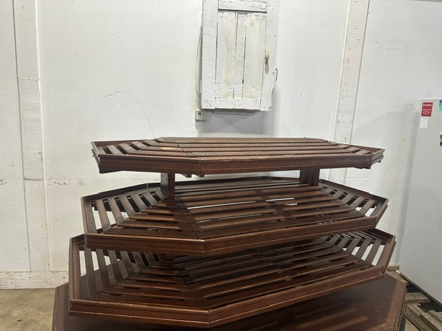 "CMS" 4 TIERS WOODEN DRY FOOD DISPLAY STAND 49"H x 79"W x 52"D