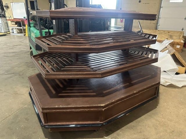 "CMS" 4 TIERS WOODEN DRY FOOD DISPLAY STAND 49"H x 79"W x 52"D
