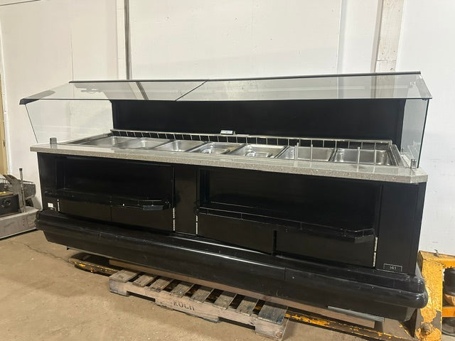 "HUSSMANN IM-04-I8-FR"H.D COMMERCIAL 98"W 7WELL REFRIGERATED DISPALY CASE 1PH
