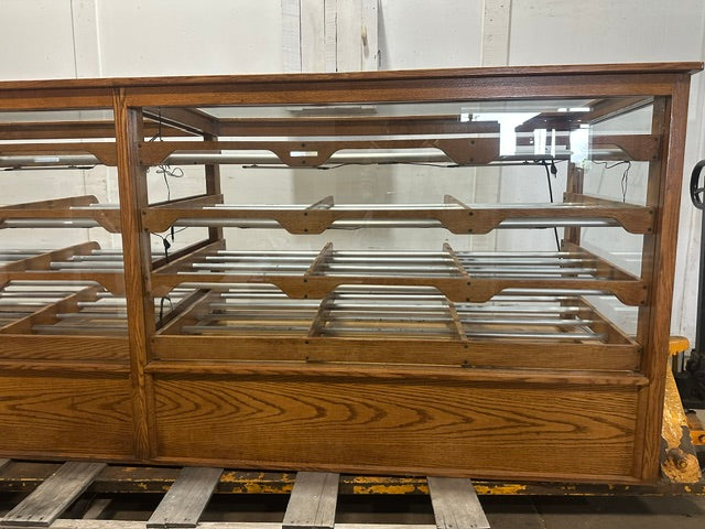 "CUSTOM MADE"H.D COMMERCIAL 4 TIERS LIGHTED DRY FOOD WOODEN DISPLAY CASE
