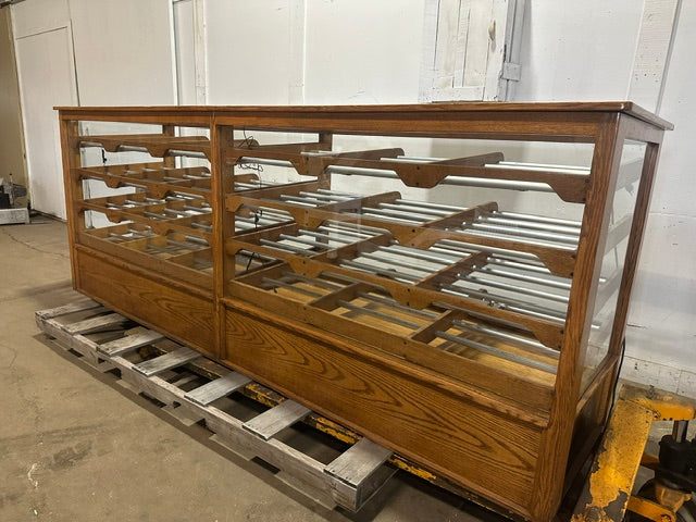 "CUSTOM MADE"H.D COMMERCIAL 4 TIERS LIGHTED DRY FOOD WOODEN DISPLAY CASE