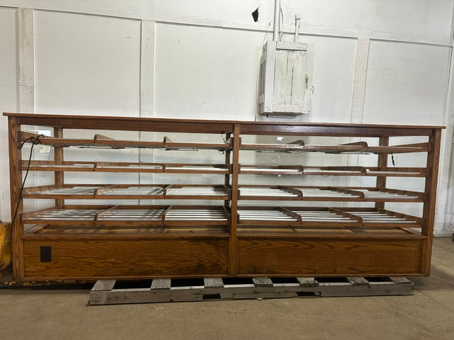 "CUSTOM MADE"H.D COMMERCIAL 4 TIERS LIGHTED DRY FOOD WOODEN DISPLAY CASE