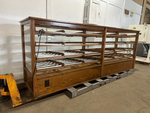 "CUSTOM MADE"H.D COMMERCIAL 4 TIERS LIGHTED DRY FOOD WOODEN DISPLAY CASE