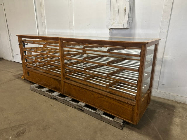 "CUSTOM MADE"H.D COMMERCIAL 4 TIERS LIGHTED DRY FOOD WOODEN DISPLAY CASE