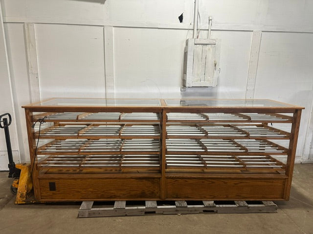"CUSTOM MADE"H.D COMMERCIAL 4 TIERS LIGHTED DRY FOOD WOODEN DISPLAY CASE