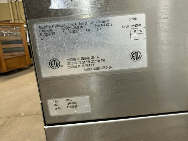 "ELECTROLUX AIZ16" H.D COMMERCIAL ELECTRIC INDUCTION RANGE/COOKER 200-240V, 1PH
