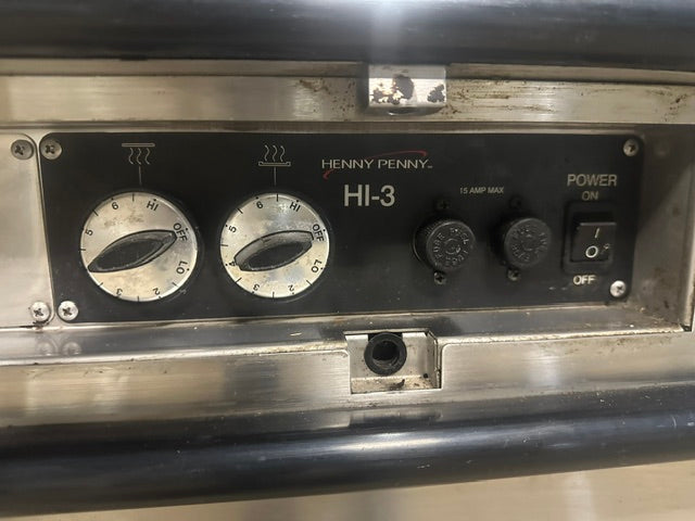"HENNY PENNY HMI-103" HD COM LIGHTED / HEATED HOT FOOD DISPLAY/WARMER ON CASTER