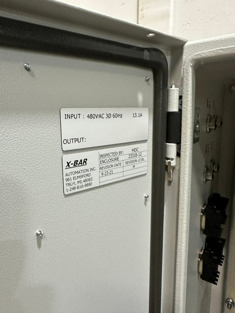 X-bar ECS-4336-TT Automation electrical control drive panel, 480V 3PH