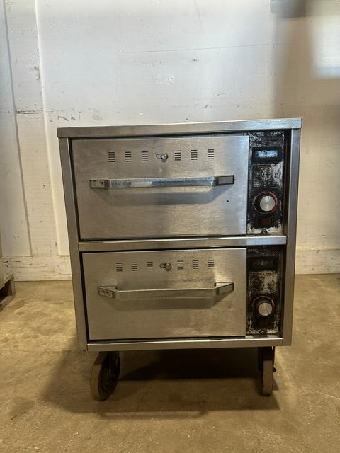 "HATCO HWD SERIES " H.D COMMERCIAL TWO DRAWERS FOOD WARMER ON CART