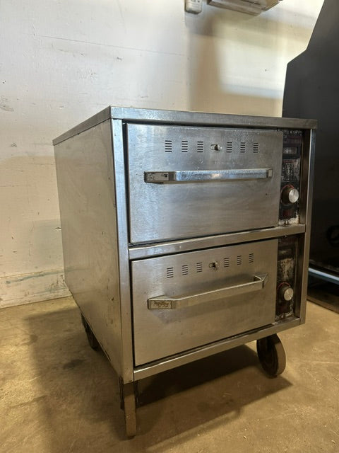 "HATCO HWD SERIES " H.D COMMERCIAL TWO DRAWERS FOOD WARMER ON CART