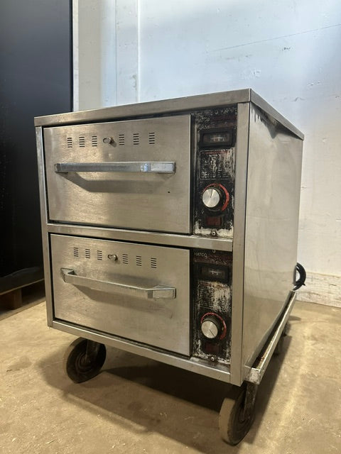 "HATCO HWD SERIES " H.D COMMERCIAL TWO DRAWERS FOOD WARMER ON CART