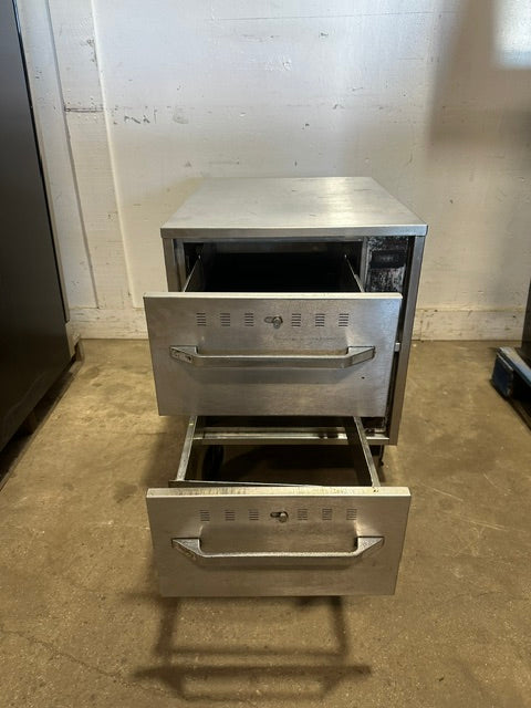 "HATCO HWD SERIES " H.D COMMERCIAL TWO DRAWERS FOOD WARMER ON CART