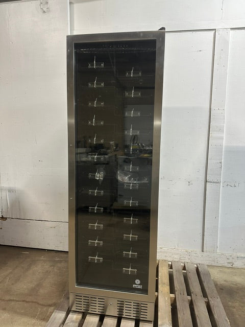 "VINOTEMP EL-16822-SSD" COMMERCIAL 155-BOTTLE DUAL ZONE LIGHTED WINE COOLER ,1PH