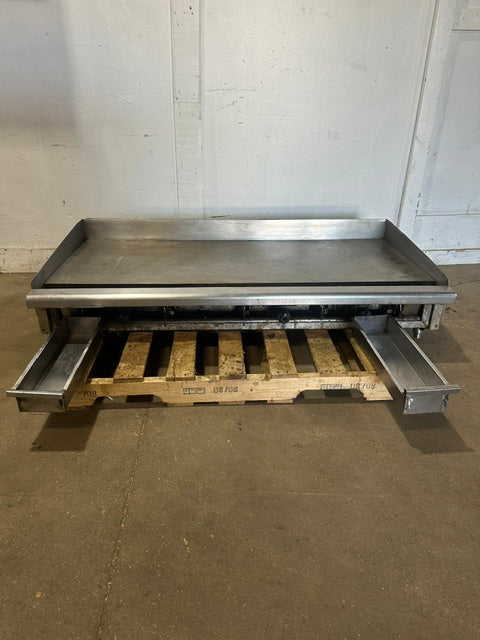 H.D COMMERCIAL N GAS 60"W COUNTERTOP GRIDDLE, 14"H x 60"W x 32"D
