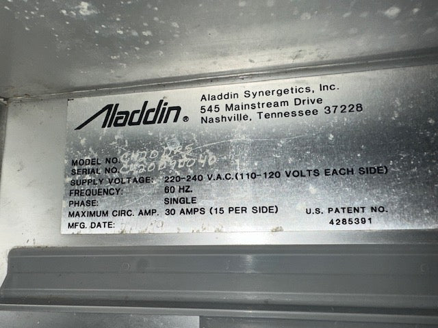 *LOT OF 2* "Aladdin C420DRS"COMMERCIAL Heated Food Cart Serving Station 220-240V