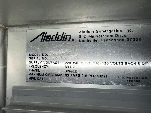 *LOT OF 2* "Aladdin C420DRS"COMMERCIAL Heated Food Cart Serving Station 220-240V