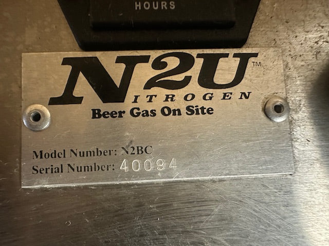 "N2U N2BC" HIGH VOLUME NITROGEN GENERATOR W/BUILT IN GAS BLENDER,1423 hrs