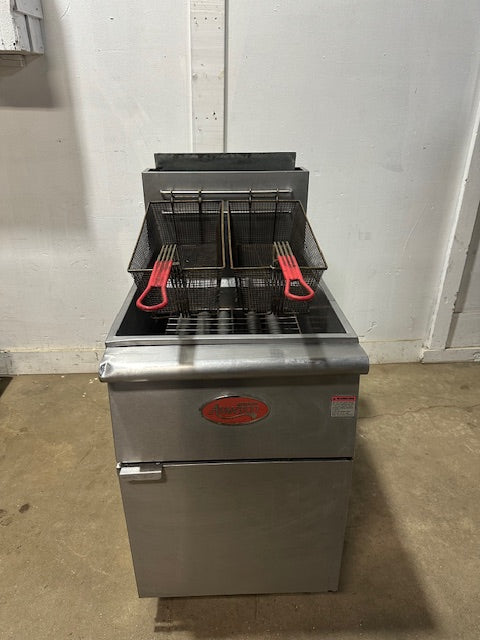 "AVANTCO FF510N"N GAS COMMERCIAL DEEP FRYER W/BASKETS 70-100 LBS 150,000BTU