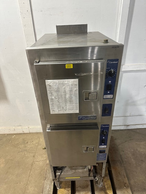 "CLEVELAND 24CGA10"H.D COMMERCIAL STEAMCRAFT 10 PANS N GAS STEAMER,125,000 BTU