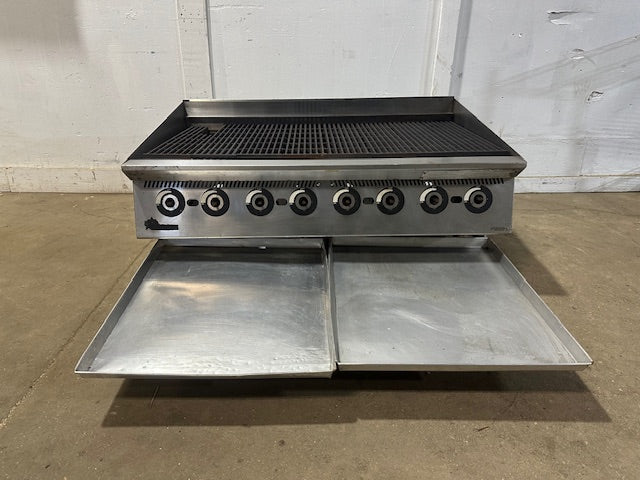 "ULTRA MAX" H.D COMMERCIAL 48"W NATURAL GAS COUNTER TOP CHARBROILER