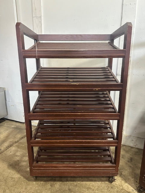 **LOT OF 2**H.D COMMERCIAL52.5"H x 31"W x 19.5"D WOODEN 5 TIERS DISPLAY STAND